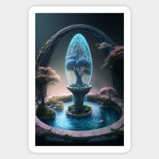 A Magical Water Garden Sticker